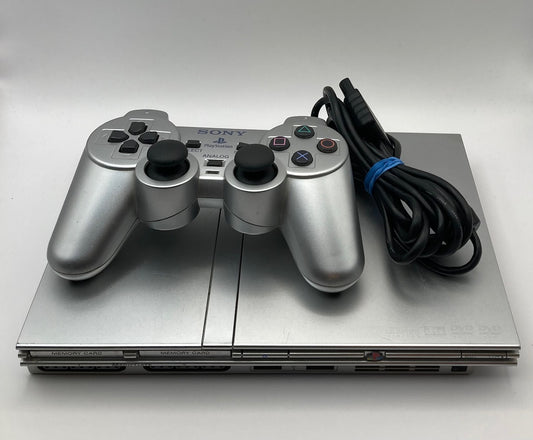 Playstation 2 Konsole Silber slim
